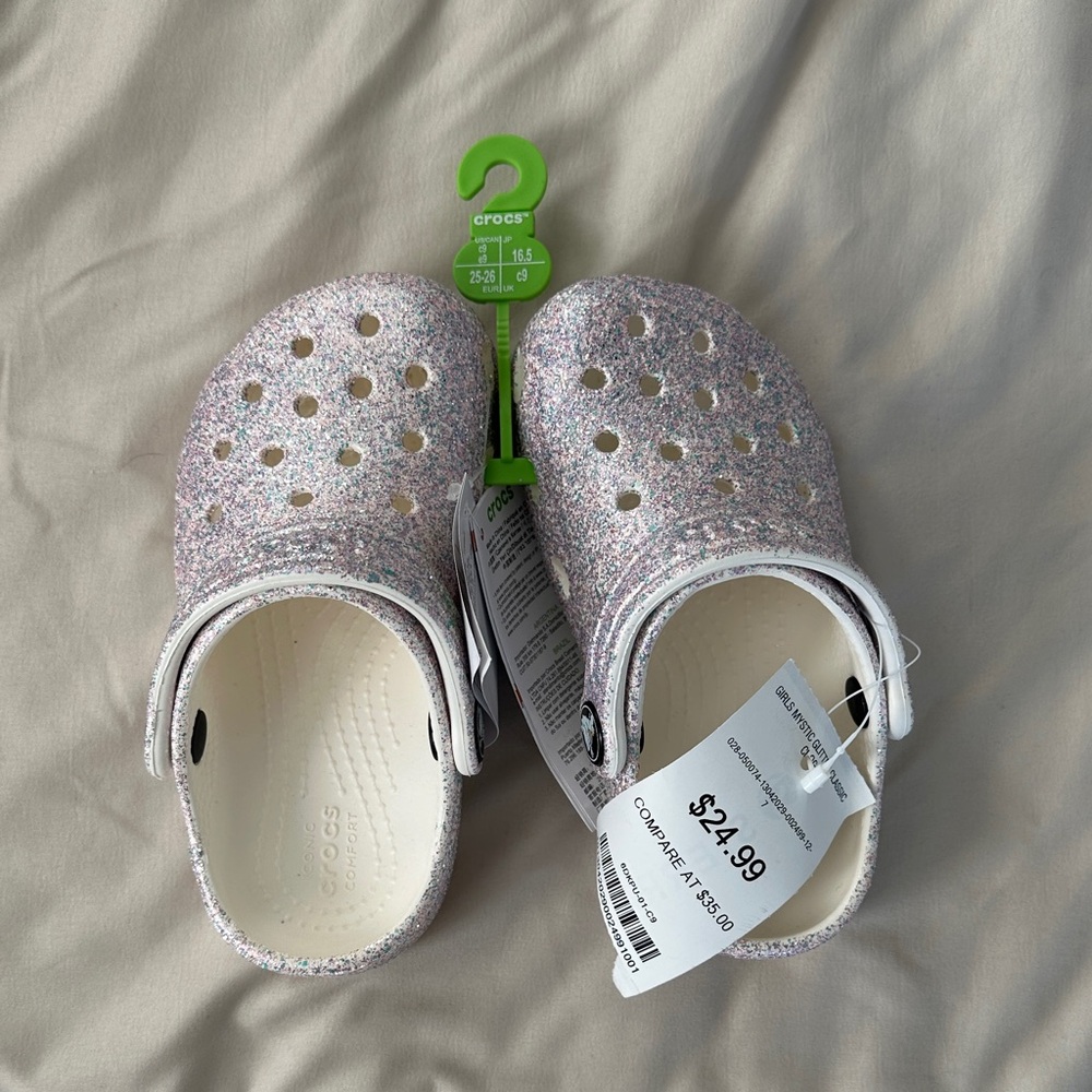 NWT Glitter Crocs